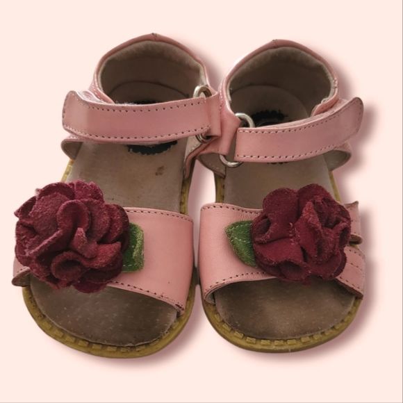 Livie & Luca Pink Rosette Sandals - Picture 2 of 8
